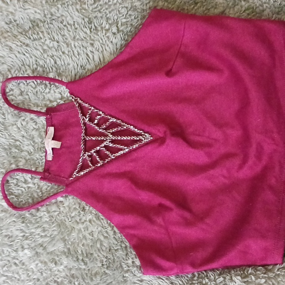Bedazzled crop tank